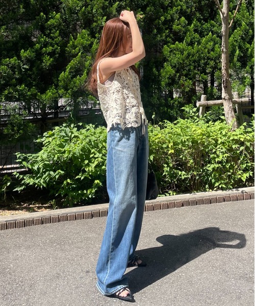 CROSS WAIST WIDE STRAIGHT/クロスウエストワイドストレート