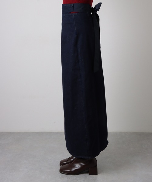 リルリリー　バックリボンデニムスカート lilLilly バッグリボンデニムスカート インディゴ - メルカリ