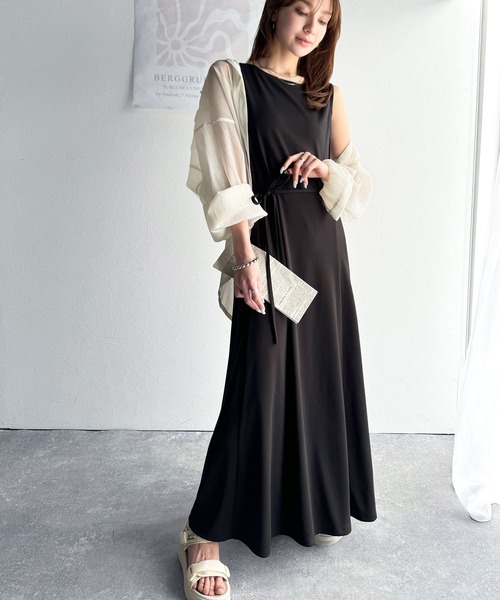 Chloe ノースリーブワンピース 美品】Chloe ノースリーブワンピース 黒 サイズ36Ω