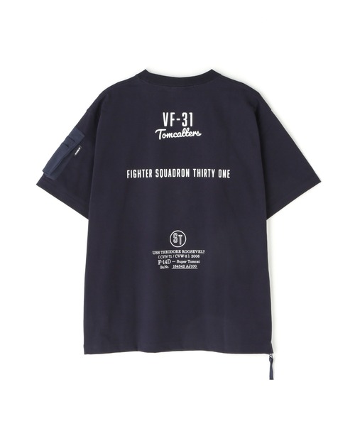 AVIREX（アヴィレックス）の「MIL. POCKET T-SHIRT / ミリタリーポケット 半袖Tシャツ / AVIREX / アヴィレックス（Tシャツ/カットソー・メンズ・ホワイト/ネイビー/チャコール/ライトグレー・MEDIUM/XX-LARGE/X-LARGE/LARGE）」の9枚目の写真