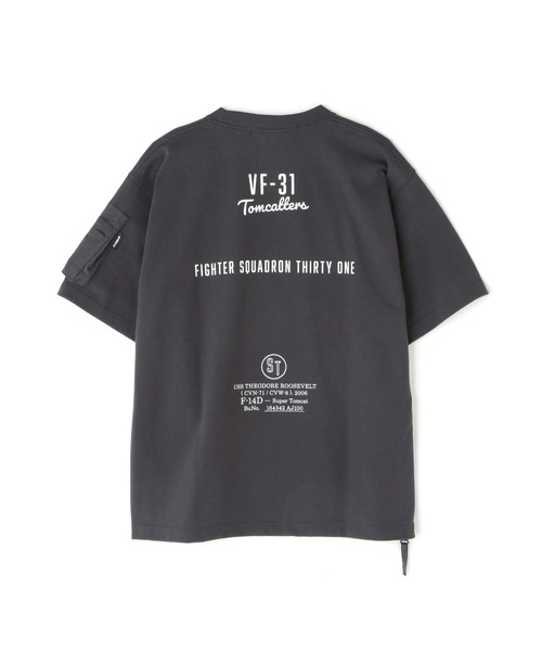 AVIREX（アヴィレックス）の「MIL. POCKET T-SHIRT / ミリタリーポケット 半袖Tシャツ / AVIREX / アヴィレックス（Tシャツ/カットソー・メンズ・ホワイト/ネイビー/チャコール/ライトグレー・MEDIUM/XX-LARGE/X-LARGE/LARGE）」の15枚目の写真