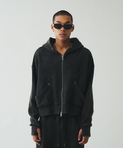 ANDER HANK 短丈ダブルジップパーカー 完売品 セール】Short Double Zip-up Parker/ショートダブルジップ