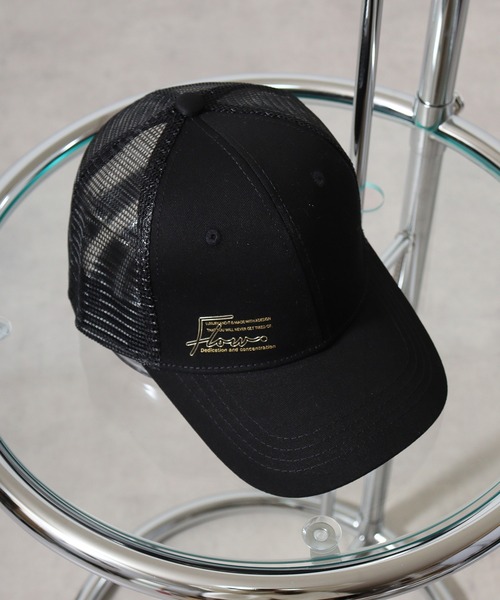 RE⚡︎AL DEEDS ロゴ スナップバック メッシュキャップ 黒