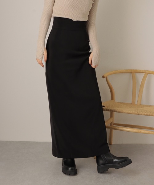 tuck long tight skirt/タック ロング タイト スカート