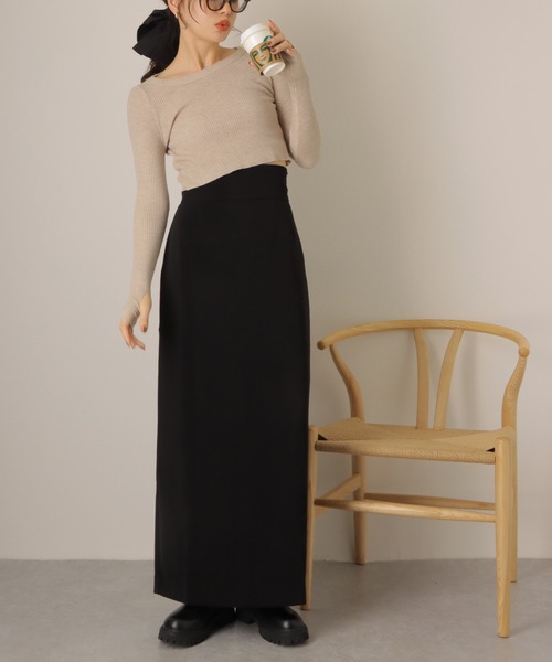 LAULEN（ローレン）の「tuck long tight skirt/タック ロング タイト