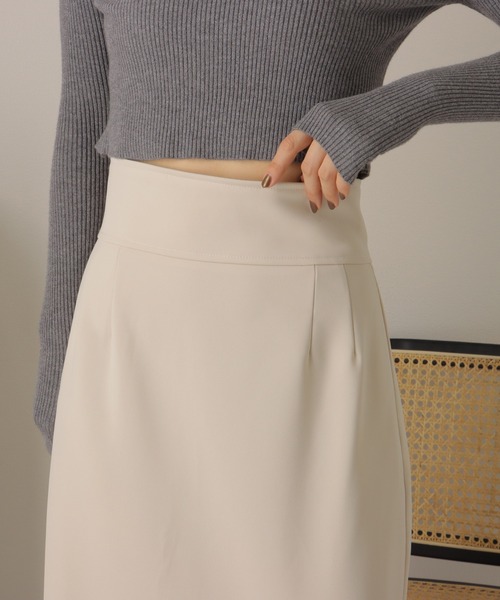tuck long tight skirt/タック ロング タイト スカート