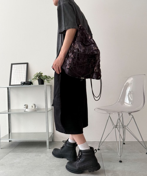 WEGO(ウィゴー)の「WEGO/コードデザインナップサック(バックパック/リュック・レディース・レッド/ブラック/グレー/その他1/その他2・FREE)」の14枚目の写真