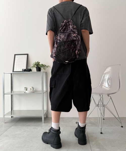 WEGO(ウィゴー)の「WEGO/コードデザインナップサック(バックパック/リュック・レディース・レッド/ブラック/グレー/その他1/その他2・FREE)」の13枚目の写真