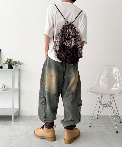 WEGO(ウィゴー)の「WEGO/コードデザインナップサック(バックパック/リュック・レディース・レッド/ブラック/グレー/その他1/その他2・FREE)」の11枚目の写真