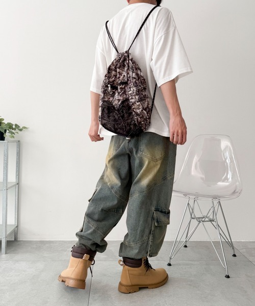 WEGO(ウィゴー)の「WEGO/コードデザインナップサック(バックパック/リュック・レディース・レッド/ブラック/グレー/その他1/その他2・FREE)」の10枚目の写真