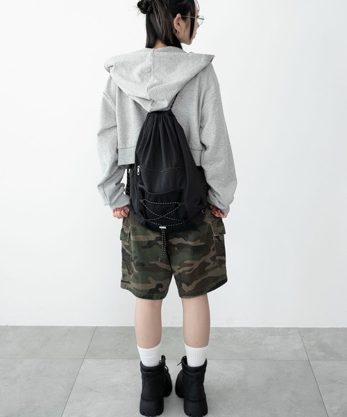 WEGO(ウィゴー)の「WEGO/コードデザインナップサック(バックパック/リュック・レディース・レッド/ブラック/グレー/その他1/その他2・FREE)」の22枚目の写真