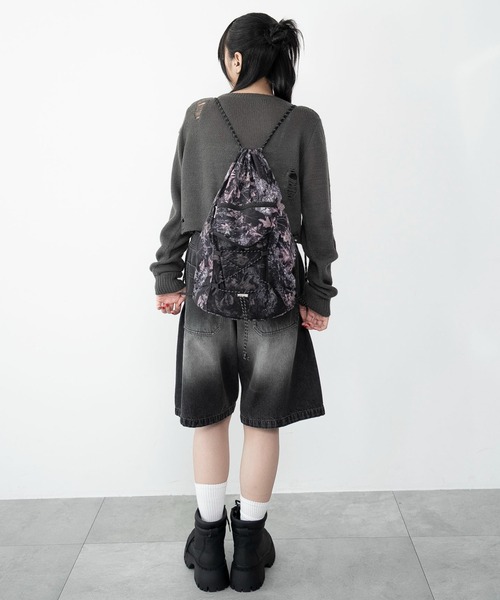 WEGO(ウィゴー)の「WEGO/コードデザインナップサック(バックパック/リュック・レディース・レッド/ブラック/グレー/その他1/その他2・FREE)」の18枚目の写真