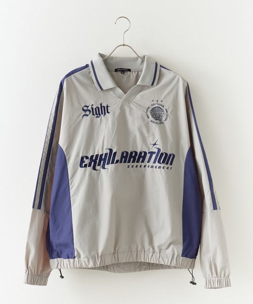 ROOPTOKYO(ループトウキョウ)の「SUGGESTION/サジェッション サッカー襟付ナイロンプルパーカー ナイロンピステ(ブルゾン・メンズ・グレー/ブラック/バーガンディー・M/L)」の9枚目の写真