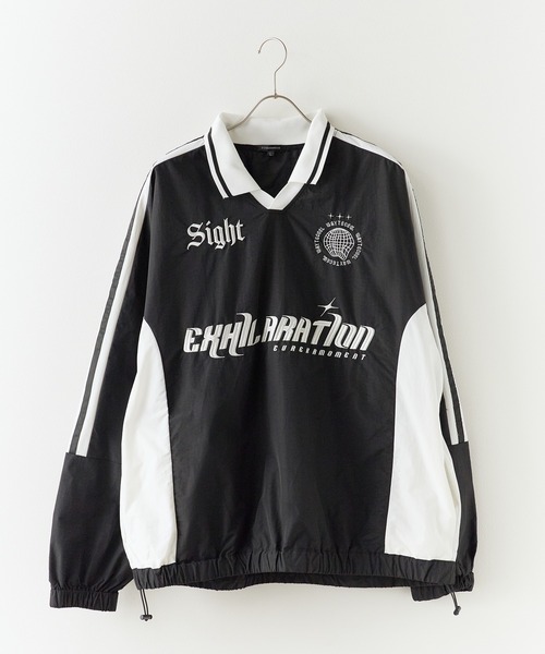 ROOPTOKYO(ループトウキョウ)の「SUGGESTION/サジェッション サッカー襟付ナイロンプルパーカー ナイロンピステ(ブルゾン・メンズ・グレー/ブラック/バーガンディー・M/L)」の4枚目の写真