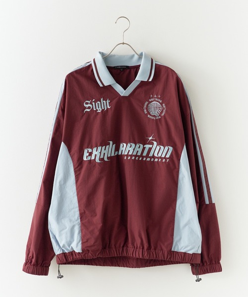 ROOPTOKYO(ループトウキョウ)の「SUGGESTION/サジェッション サッカー襟付ナイロンプルパーカー ナイロンピステ(ブルゾン・メンズ・グレー/ブラック/バーガンディー・M/L)」の15枚目の写真