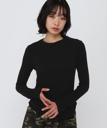 PLACE STUDIO/シャーリングスリム長袖T
