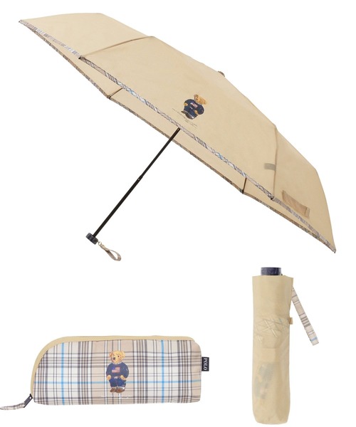 セール】【WEB限定】折りたたみ傘 吸水傘袋付 'POLO BEAR 無地