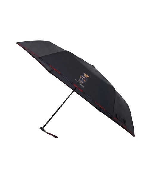 POLO RALPH LAUREN(ポロ ラルフ ローレン)の「【WEB限定】折りたたみ傘 雨傘 ポーチ付 "POLO BEAR 無地×チェックパイピング” ポロベア(折りたたみ傘・レディース・ブラック/ベージュ/ネイビー・FREE)」の7枚目の写真
