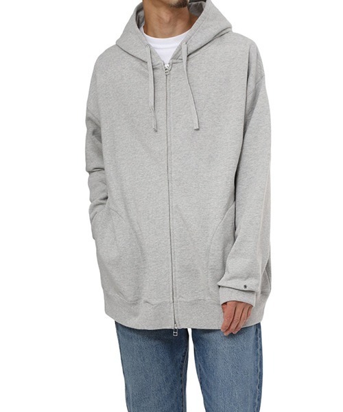 Snow Peak（スノーピーク）の「snow peak / スノーピーク：Recycled Cotton Zip Up Hoodie：SW-24AU401[STD]（パーカー・メンズ・グレー/ブラック・L/M/XL）」の10枚目の写真