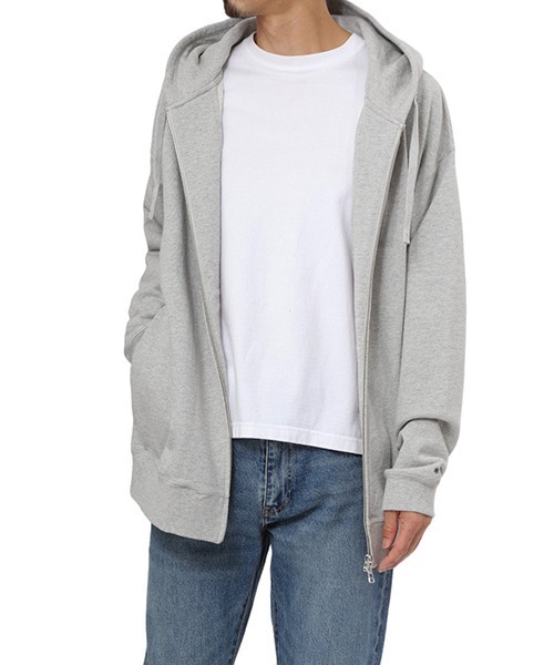 Snow Peak（スノーピーク）の「snow peak / スノーピーク：Recycled Cotton Zip Up Hoodie：SW-24AU401[STD]（パーカー・メンズ・グレー/ブラック・L/M/XL）」の13枚目の写真