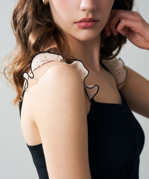 DEICY（デイシー）の「バイカラードットワンピース（ワンピース・レディース・ラベンダー/ブラック・0/1）」の17枚目の写真