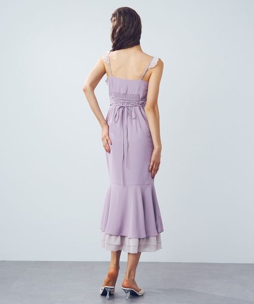 DEICY（デイシー）の「バイカラードットワンピース（ワンピース・レディース・ラベンダー/ブラック・0/1）」の7枚目の写真