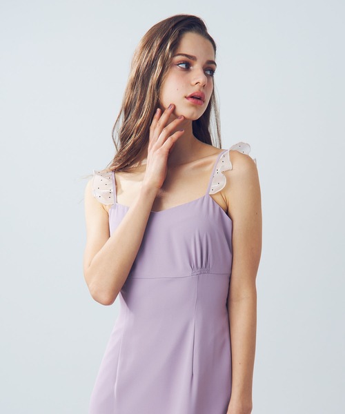 DEICY（デイシー）の「バイカラードットワンピース（ワンピース・レディース・ラベンダー/ブラック・0/1）」の8枚目の写真