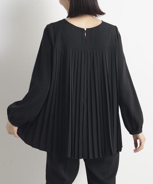 FOUND GOOD（ファウンドグッド）の「O/バックプリーツブラウス（シャツ/ブラウス・レディース・ホワイト系5/ブラック/ネイビー・M/S/L）」の9枚目の写真
