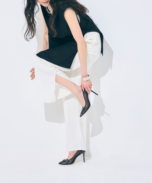 SEVEN TWELVE THIRTY(セヴントゥエルヴサーティー)の「モカデザインチュールパンプス(パンプス・レディース・パイソン/ブラック/ブラウン/アイボリー・23.5cm/23cm/22.5cm/22cm/24.5cm/24cm)」の9枚目の写真