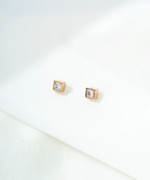 blancotokyo（ブランコトウキョウ）の「blancotokyo 2点セット 日本製 アレルギー対応 サージカル ステンレス 316L ジルコニア スクエア ピアス 男女兼用（ピアス（両耳用））」