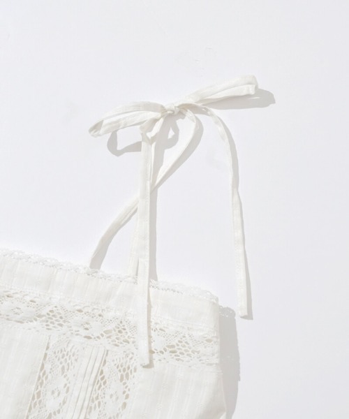 flower(フラワー)の「ブルームレースビスチェ(キャミソール・レディース・ホワイト/ブラック・FREE)」の17枚目の写真