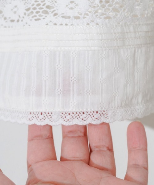 flower(フラワー)の「ブルームレースビスチェ(キャミソール・レディース・ホワイト/ブラック・FREE)」の19枚目の写真