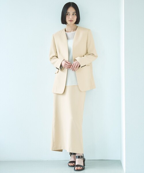 UNFILO（アンフィーロ）の「Iラインスカート（スカート・レディース・ブラック系/ベージュ系・LARGE/MEDIUM/SMALL/X-SMALL）」の3枚目の写真