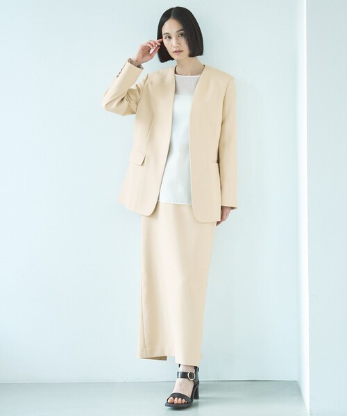 UNFILO（アンフィーロ）の「Iラインスカート（スカート・レディース・ブラック系/ベージュ系・LARGE/MEDIUM/SMALL/X-SMALL）」の4枚目の写真