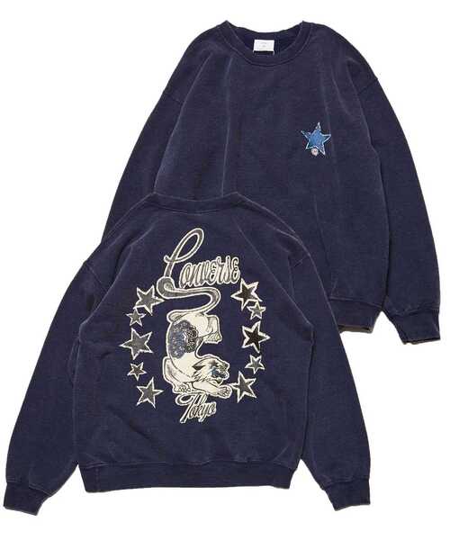 CONVERSE TOKYO(コンバーストウキョウ)の「VINTAGE-LIKE BACK PRINT SWEAT(スウェット・レディース・ブラック/ネイビー/ボルドー・MEDIUM/SMALL)」の3枚目の写真