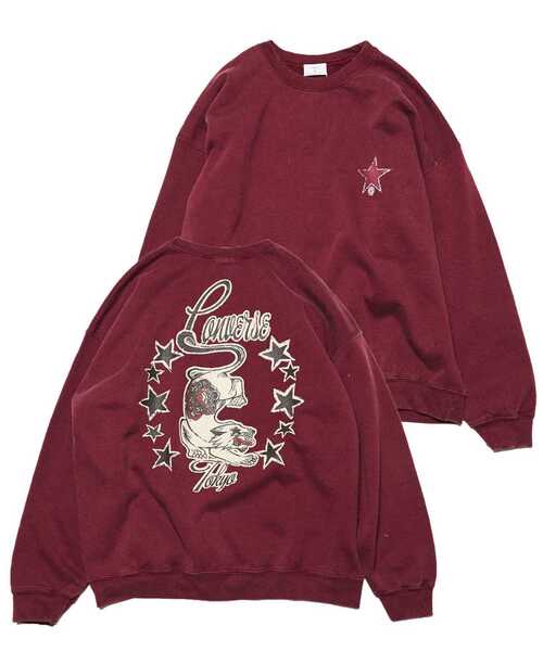 CONVERSE TOKYO(コンバーストウキョウ)の「VINTAGE-LIKE BACK PRINT SWEAT(スウェット・レディース・ブラック/ネイビー/ボルドー・MEDIUM/SMALL)」の1枚目の写真