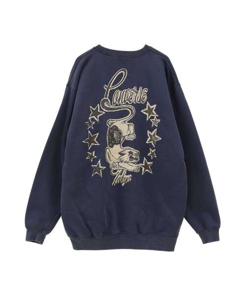 CONVERSE TOKYO(コンバーストウキョウ)の「VINTAGE-LIKE BACK PRINT SWEAT(スウェット・レディース・ブラック/ネイビー/ボルドー・MEDIUM/SMALL)」の10枚目の写真