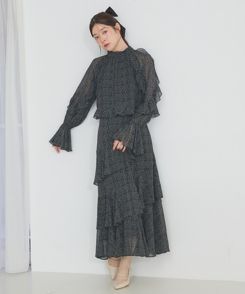 SELFIST（セルフィスト）の「【セットアップ対応】フリルスリーブシアードットブラウス　春服　オケージョン（シャツ/ブラウス・レディース・ブラック/アイボリー・フリー）」の18枚目の写真