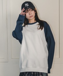 madrepadre（マドレパドレ）の「ルーズフィットバイカラースウェット（スウェット）」