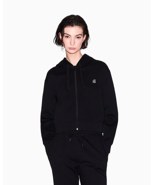 ARMANI EXCHANGE(アルマーニエクスチェンジ)の「【A|X アルマーニ エクスチェンジ】ICON フーデッドジップアップスウェットシャツ(スウェット・レディース・ホワイト/ブラック・SMALL/MEDIUM/X-SMALL/LARGE/X-LARGE)」の13枚目の写真