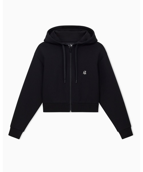 ARMANI EXCHANGE(アルマーニエクスチェンジ)の「【A|X アルマーニ エクスチェンジ】ICON フーデッドジップアップスウェットシャツ(スウェット・レディース・ホワイト/ブラック・SMALL/MEDIUM/X-SMALL/LARGE/X-LARGE)」の9枚目の写真