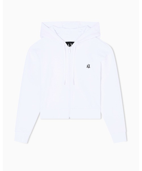 ARMANI EXCHANGE(アルマーニエクスチェンジ)の「【A|X アルマーニ エクスチェンジ】ICON フーデッドジップアップスウェットシャツ(スウェット・レディース・ホワイト/ブラック・SMALL/MEDIUM/X-SMALL/LARGE/X-LARGE)」の14枚目の写真