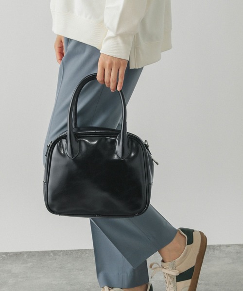 GLOBAL WORK（グローバルワーク）の「スペ軽2WAYスクエアボストン/252305（ボストンバッグ・レディース・シルバー/ベージュ/ブラック・FREE）」の14枚目の写真