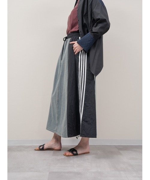 DOLLUPOOPS（ドールアップウップス）の「サイドラインヘムドロストデニムドッキングスカート（デニムスカート・レディース・ブラック/カーキ/ベージュ・38）」の16枚目の写真