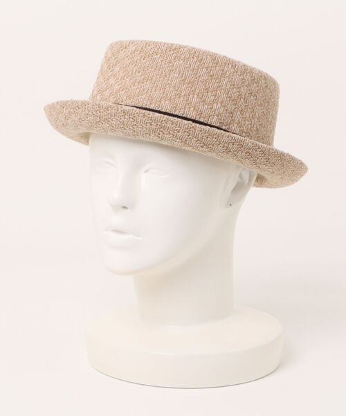 polcadot（ポルカドット）の「LINEN MIX REFRESHING THERMO PORKPIE HAT/リネンミックス サーモ ポークパイハット（ハット・メンズ・ベージュ/ブラック/グレー・FREE）」の6枚目の写真
