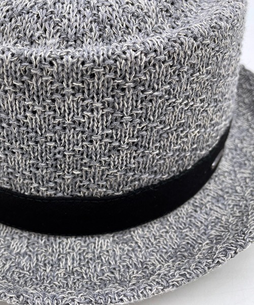 polcadot（ポルカドット）の「LINEN MIX REFRESHING THERMO PORKPIE HAT/リネンミックス サーモ ポークパイハット（ハット・メンズ・ベージュ/ブラック/グレー・FREE）」の10枚目の写真