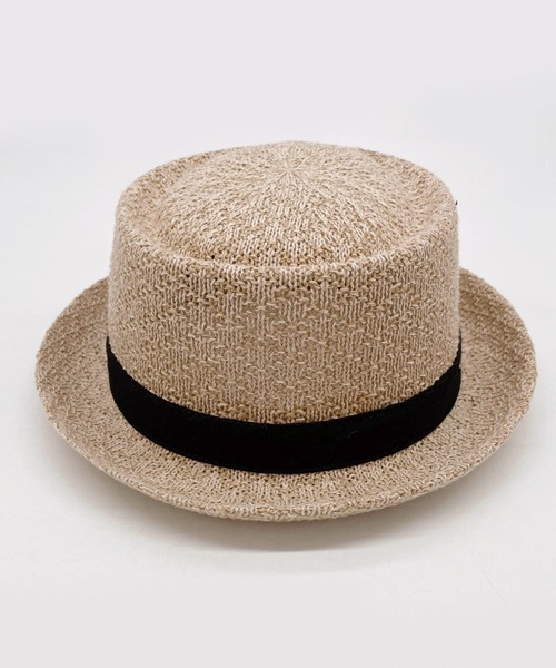 polcadot（ポルカドット）の「LINEN MIX REFRESHING THERMO PORKPIE HAT/リネンミックス サーモ ポークパイハット（ハット・メンズ・ベージュ/ブラック/グレー・FREE）」の19枚目の写真