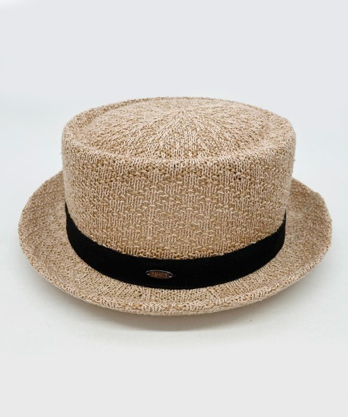 polcadot（ポルカドット）の「LINEN MIX REFRESHING THERMO PORKPIE HAT/リネンミックス サーモ ポークパイハット（ハット・メンズ・ベージュ/ブラック/グレー・FREE）」の20枚目の写真