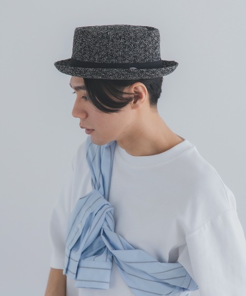 polcadot(ポルカドット)の「リネンミックス サーモ ポークパイハット/サイズ調節可能(ハット・メンズ・ベージュ/ブラック/グレー・FREE)」の20枚目の写真