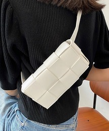編み込み柄ミニショルダーバッグ